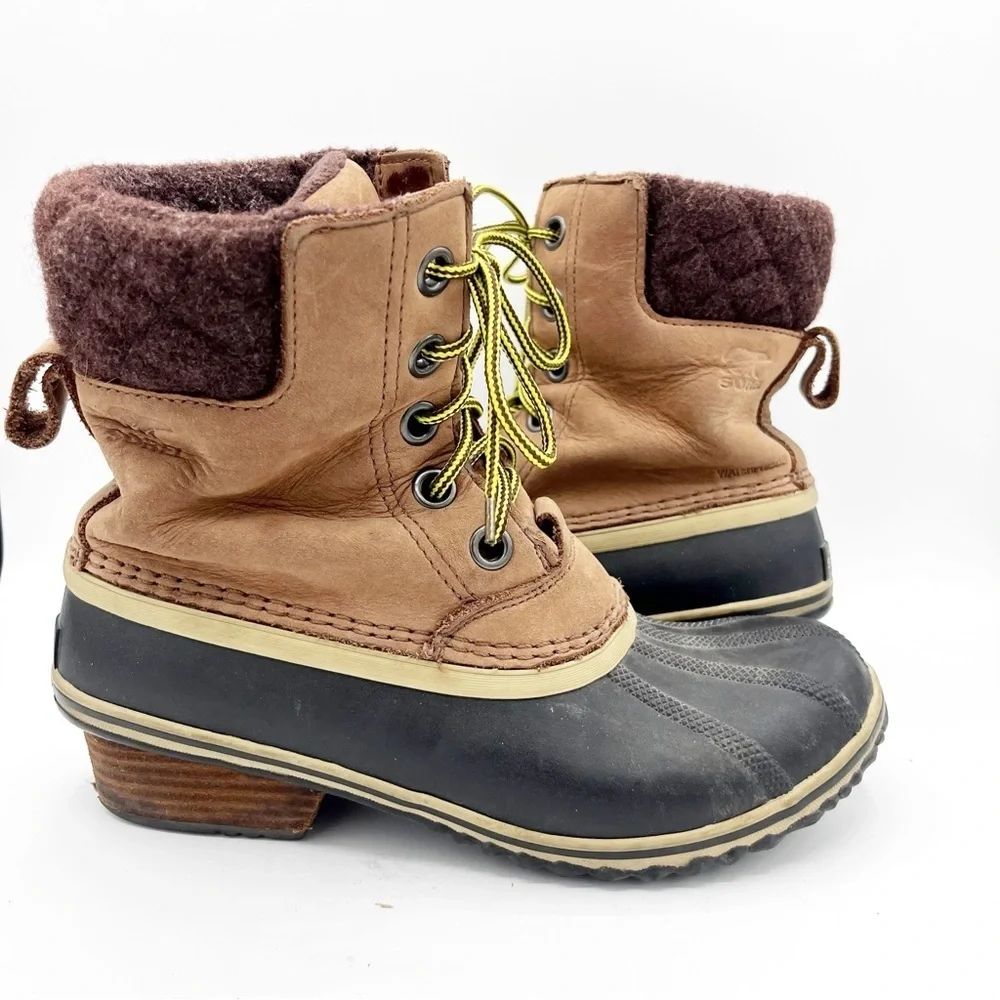 Sorel Slimpack Lace II Waterproof Boot Shoe Fleece Lining